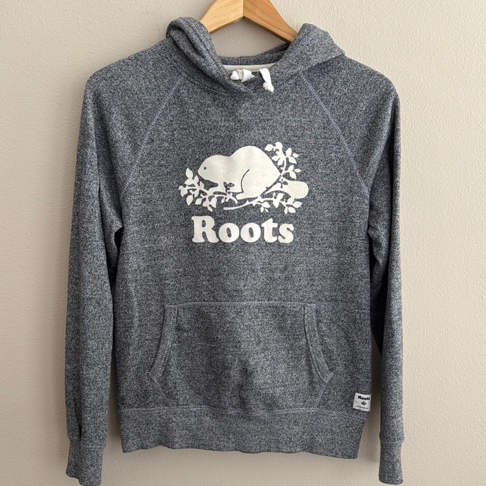 Roots Gray women’s Kanga pocket hoodie